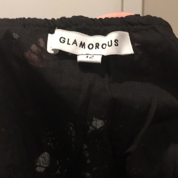 Glamorous Off-Shoulder Lace Crop Top - Picture 5 of 7